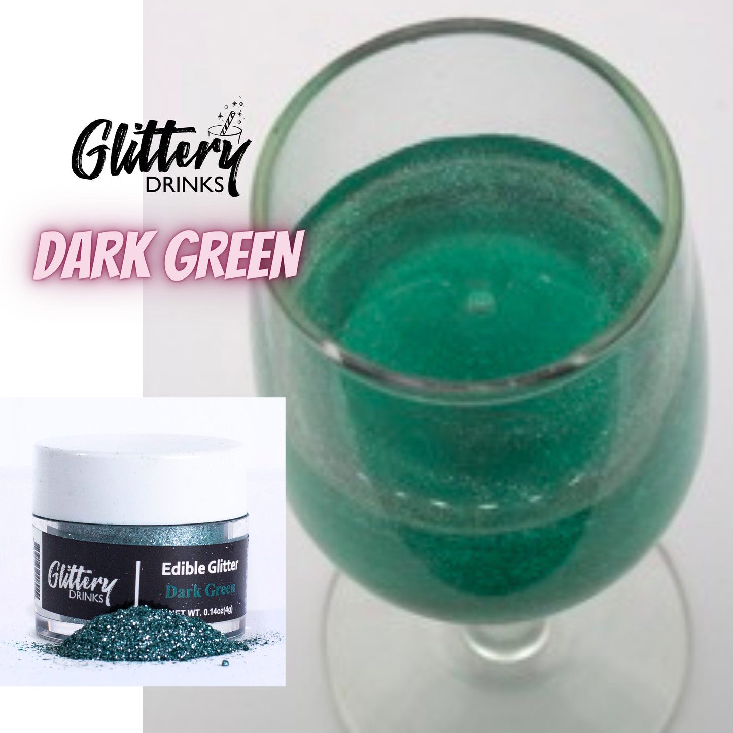 Edible Shimmer Powder for Drinks - Glitter - Various Colors: Light Pink