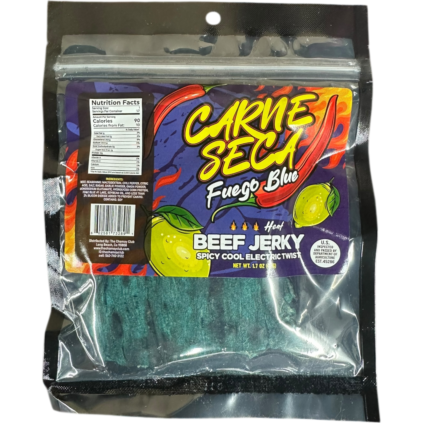 Carne Seca Fuego Blue Beef Jerky 1.7 oz