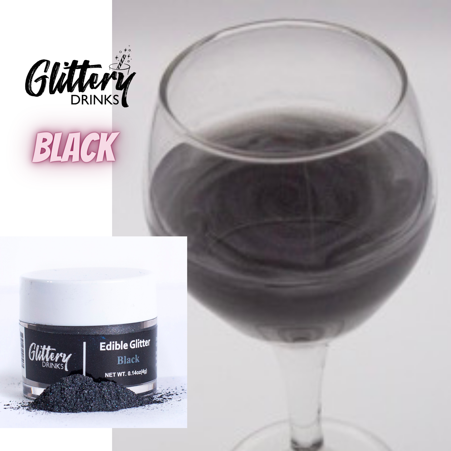Edible Shimmer Powder for Drinks - Glitter - Various Colors: Light Pink