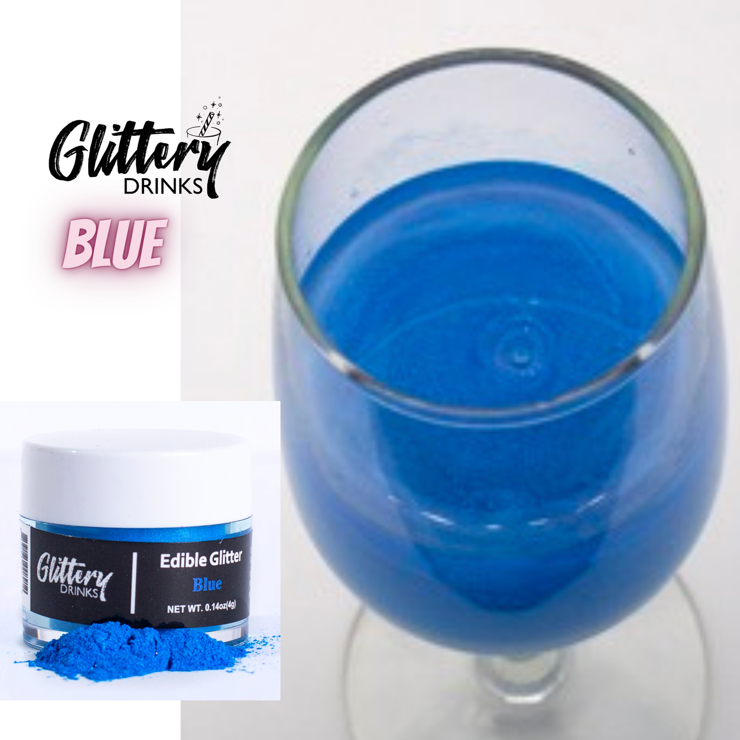 Edible Shimmer Powder for Drinks - Glitter - Various Colors: Light Pink