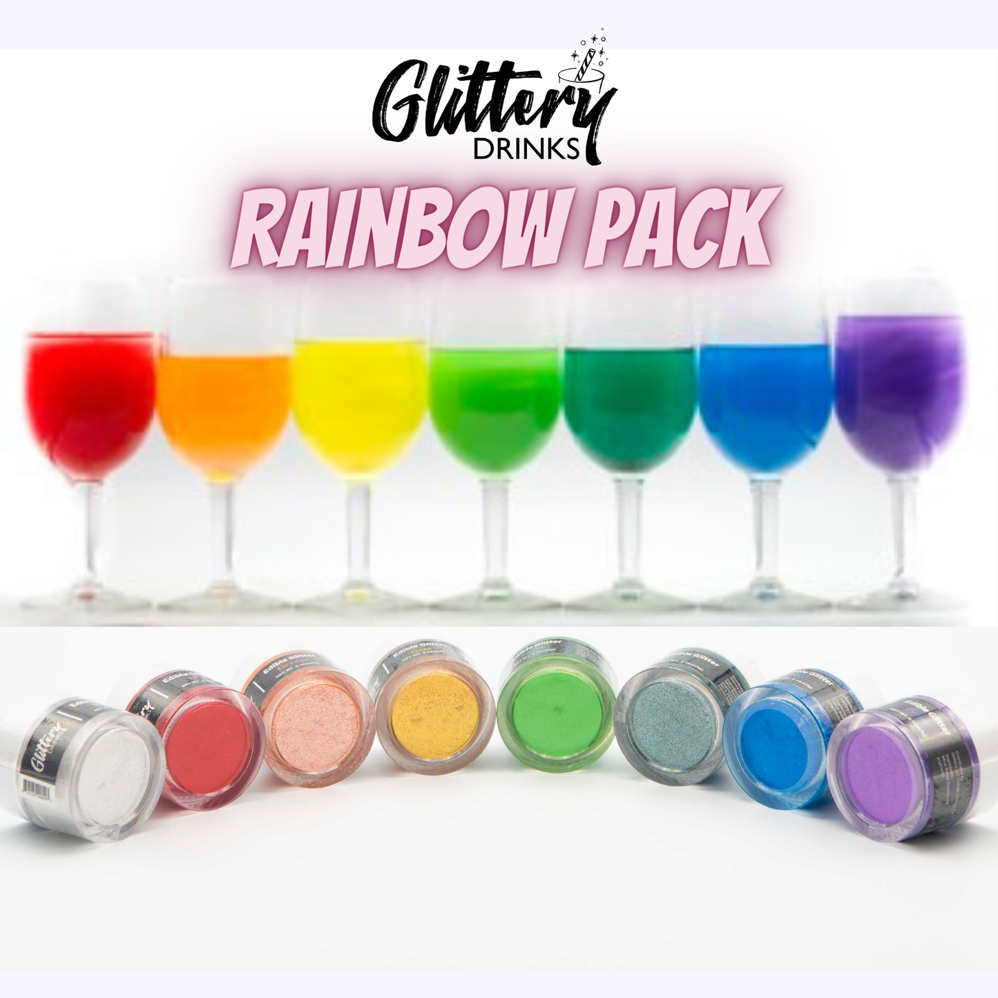 Edible Shimmer Powder for Drinks - Glitter - Various Colors: Light Pink