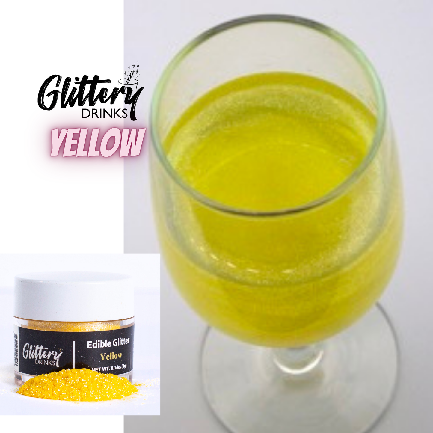 Edible Shimmer Powder for Drinks - Glitter - Various Colors: Light Pink