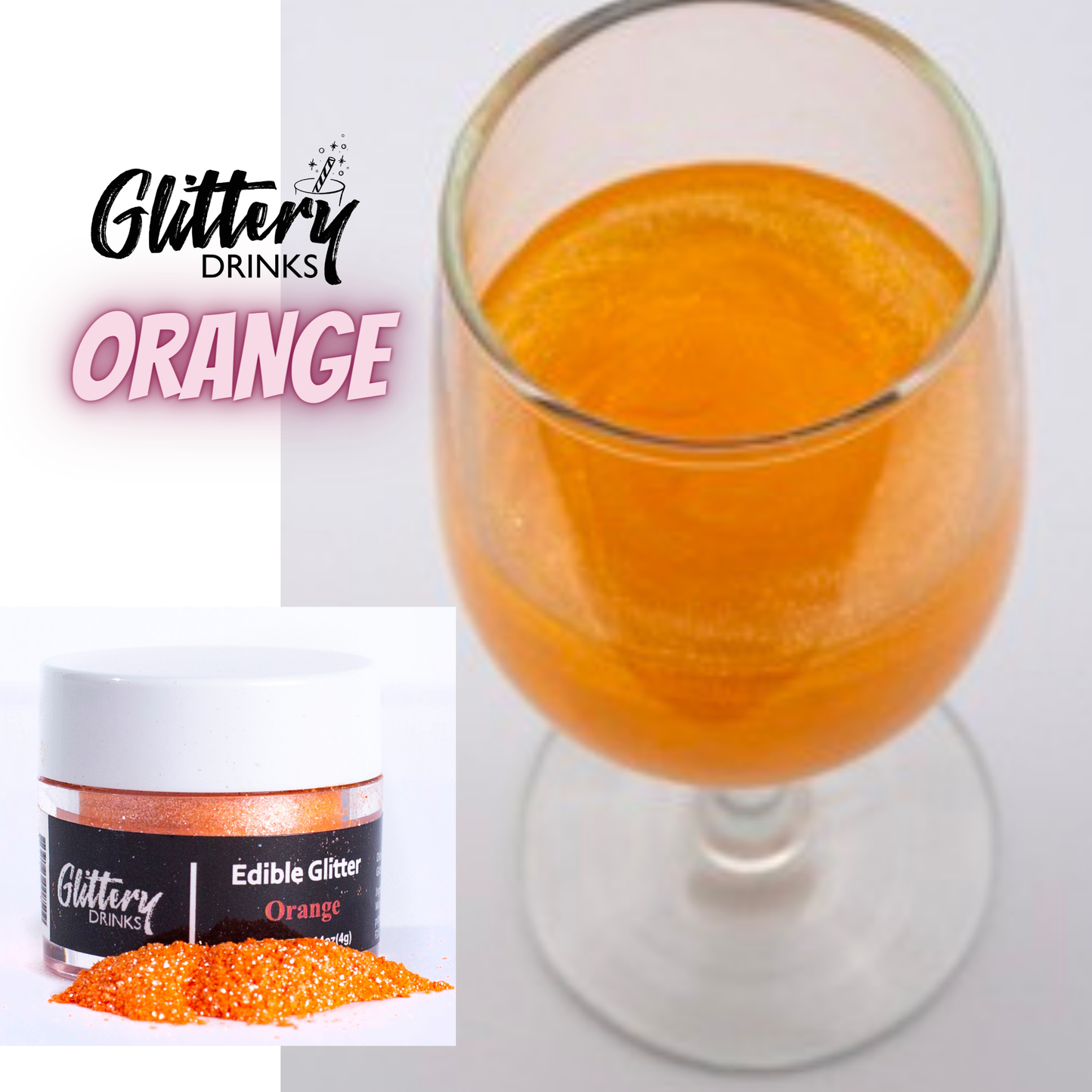 Edible Shimmer Powder for Drinks - Glitter - Various Colors: Light Pink