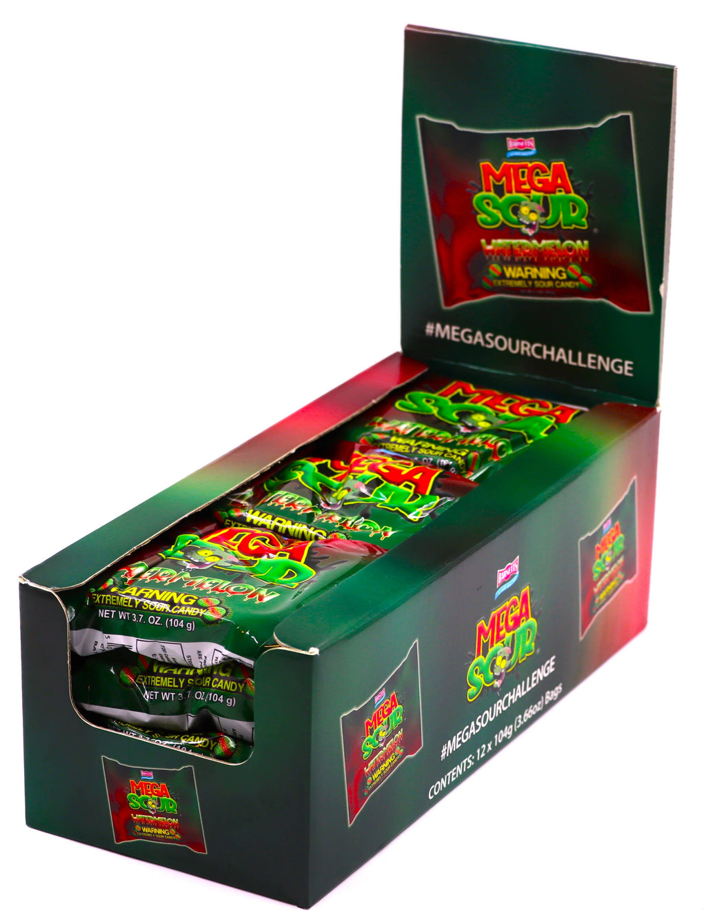 Limited Import - Barnetts Mega Sour Watermelon 3.7oz, 12ct