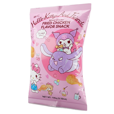 HELLO KITTY AND FRIENDS Wheat Cracker Fried Chicken Flavor Snack 100g