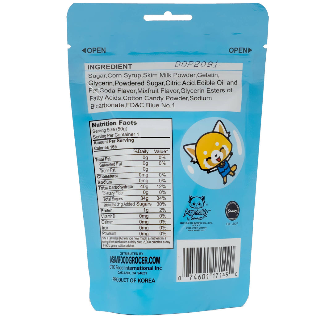 AGGRETSUKO Chewy Candy Ramune Flavor 50g