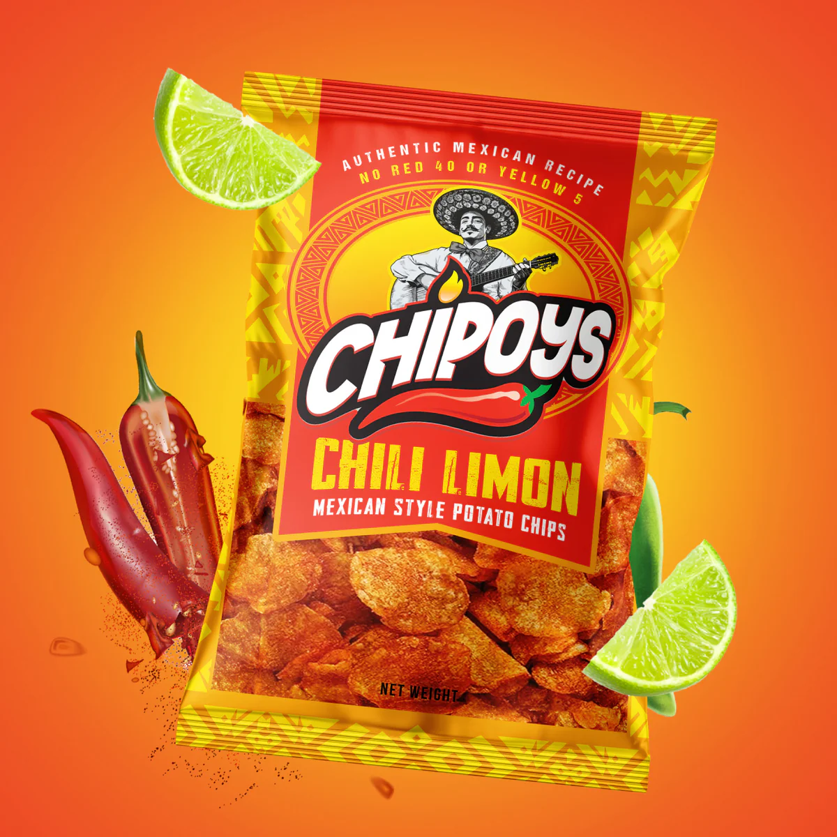 Chipoys Chili Limón Mexican Style Potato Chips (2.5oz)